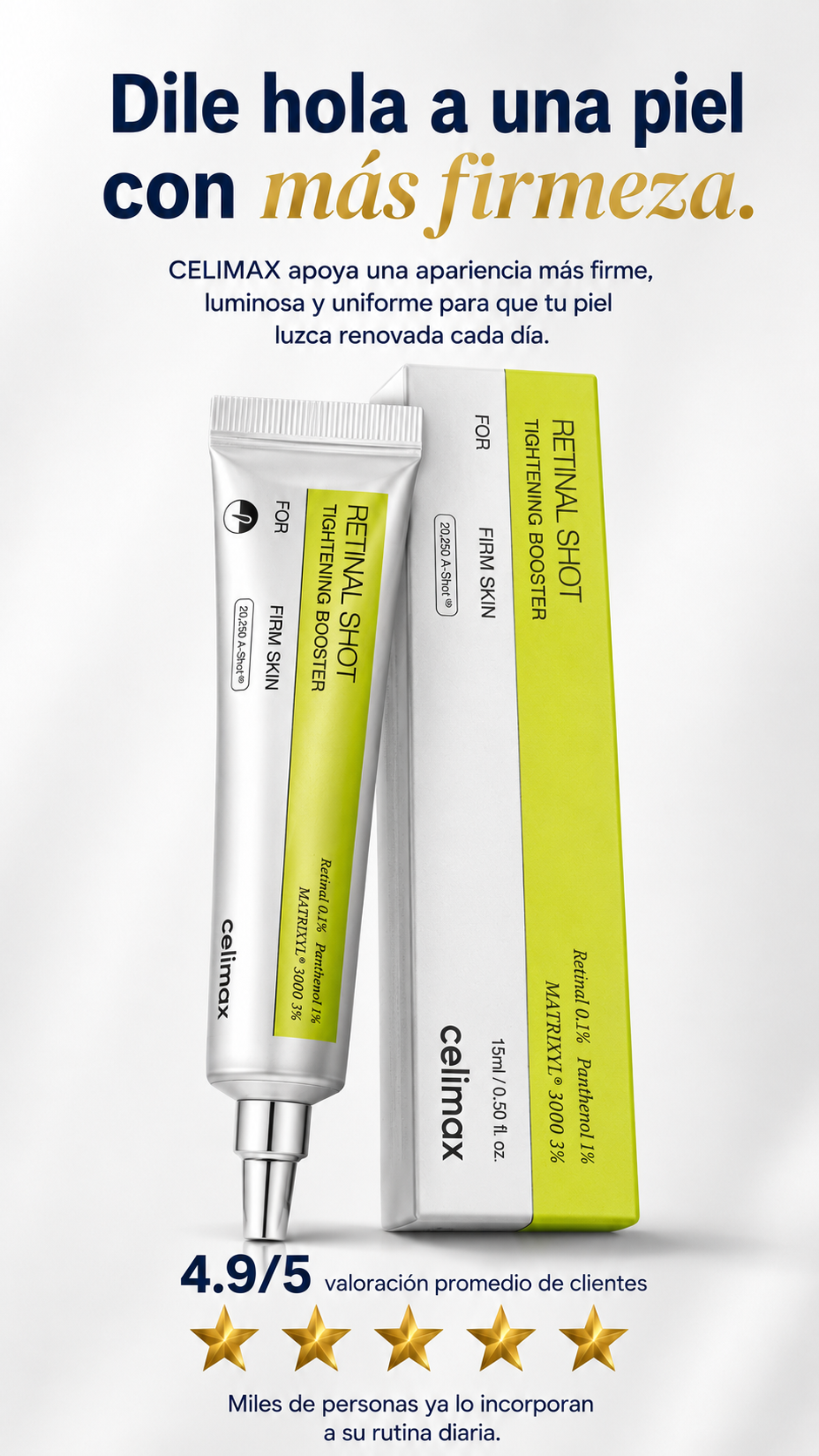 CELIMAX® 15 ML CREMA FACIAL REAFIRMANTE CON RETINAL