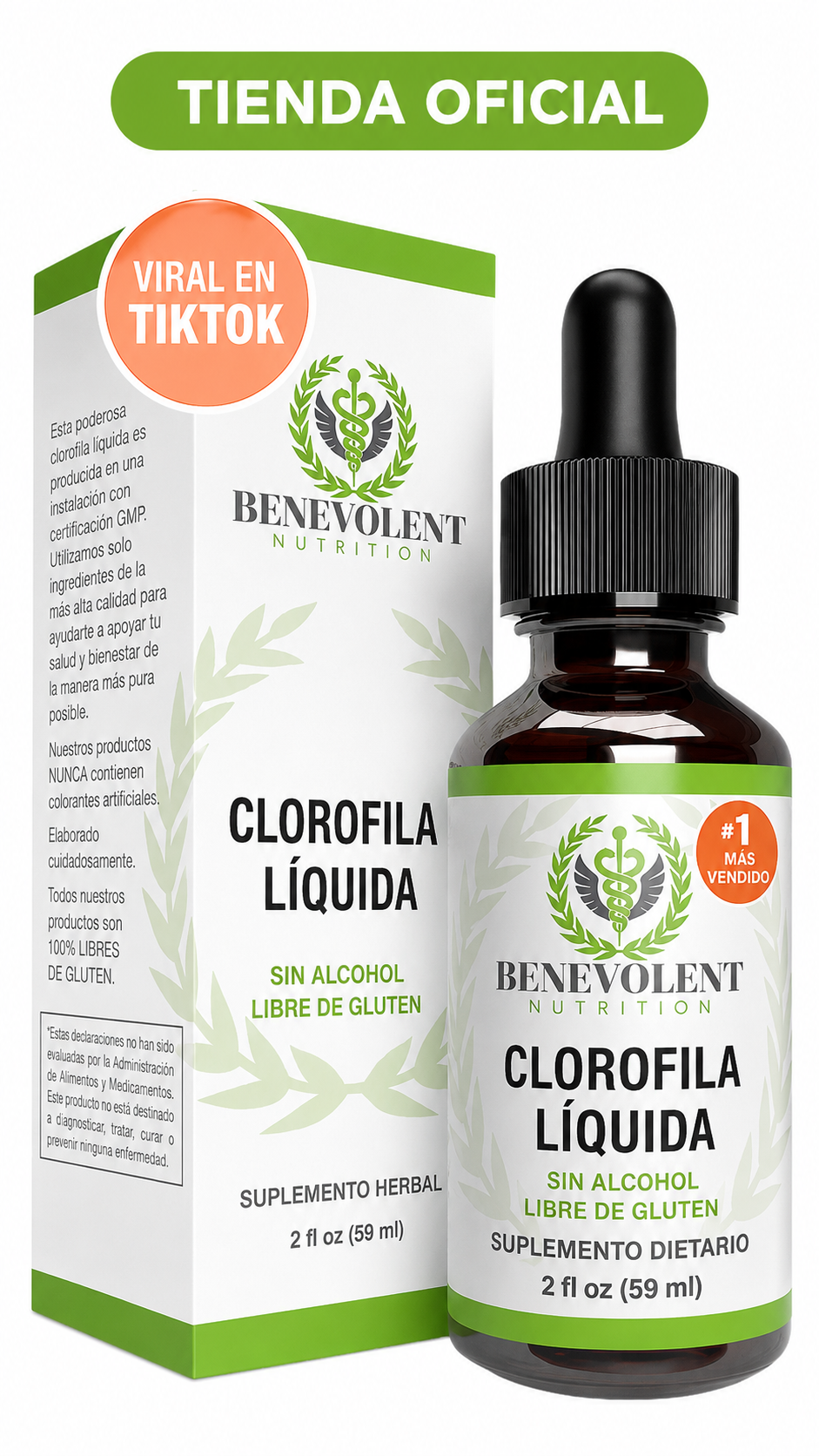 CLOROFILA LÍQUIDA BENEVOLENT™ — BIENESTAR Y FRESCURA DESDE ADENTRO 💚