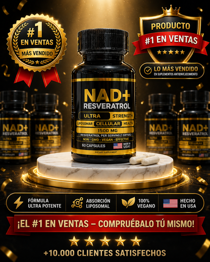 NAD+ Resveratrol™ | Fórmula Anti-Edad  (60 Cápsulas)💊