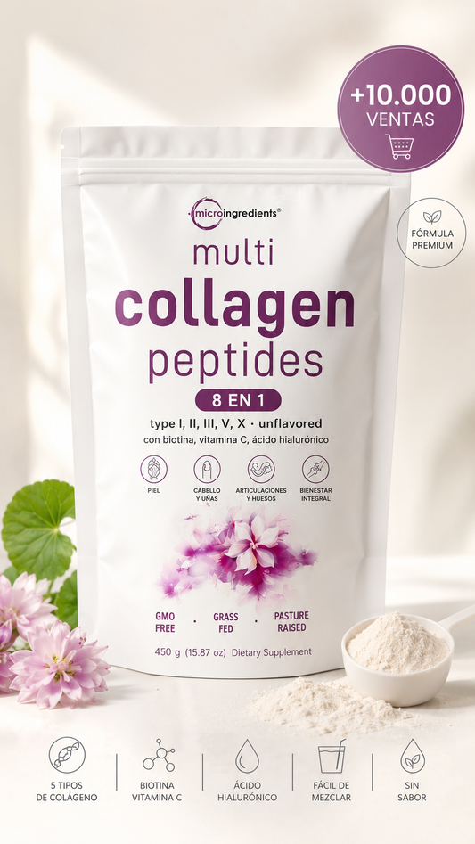 MULTI COLLAGEN PEPTIDES 8 EN 1™ - La fórmula que tu piel, cabello y articulaciones necesitan