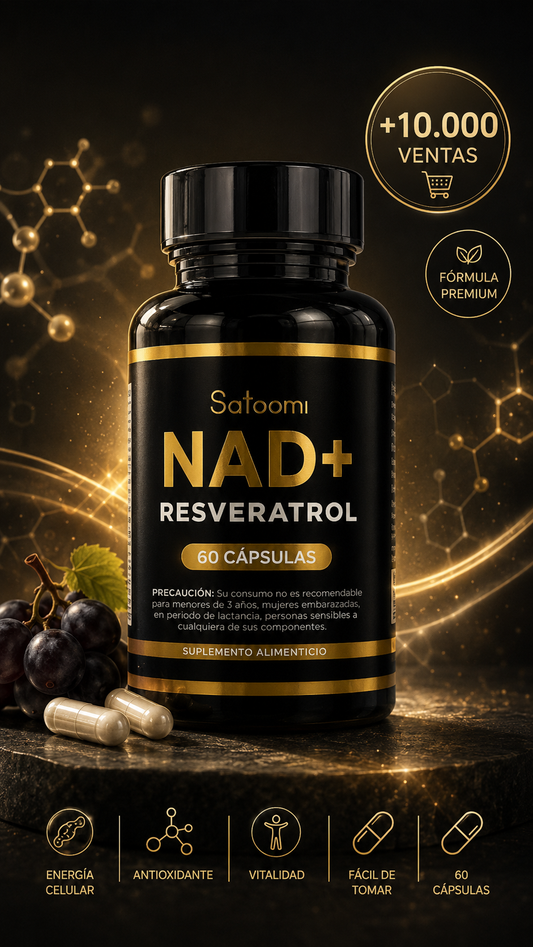 NAD+ Resveratrol™ | Fórmula Anti-Edad  (60 Cápsulas)💊